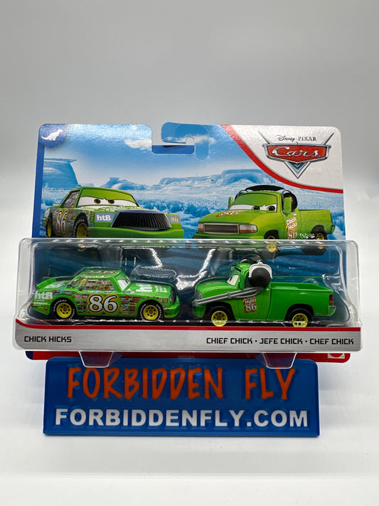 Disney Pixar Cars Movie - Dinoco 400 (Two) 2 Pack - Chick Hicks & Chief Chick
