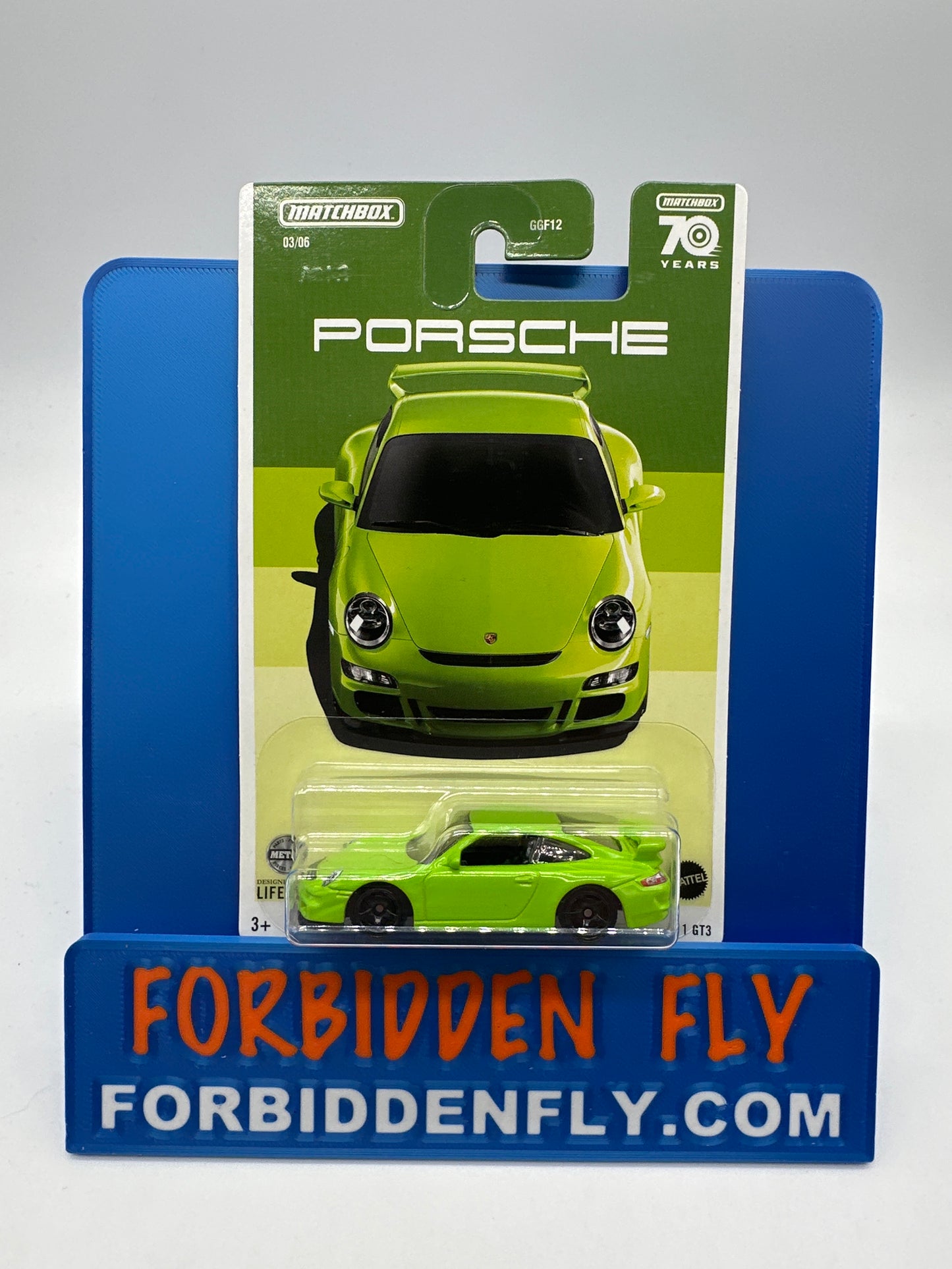 Matchbox - 2023 Wal Mart Exclusive 70 Years Of Porsche Series - 2007 Porsche 911 GT3 - Green - Single Car