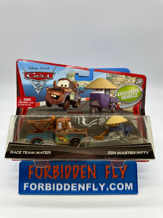 Disney Pixar Cars Movie - Cars 2 Movie Two Pack - Race Team Mater & Zen Master Pitty