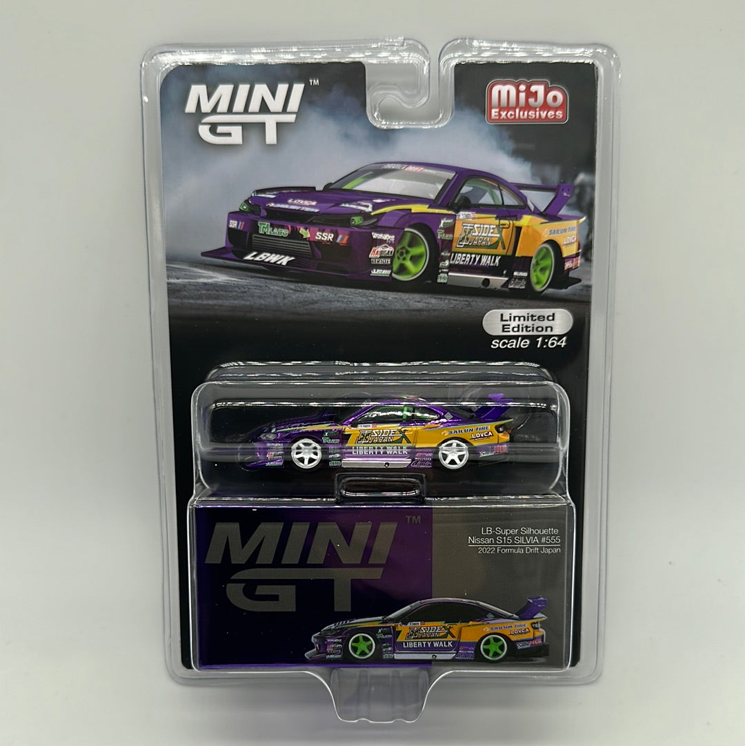 Mini GT Chase #576 - Purple Liberty Walk LB Super Silhouette Nissan S15 Silvia #555