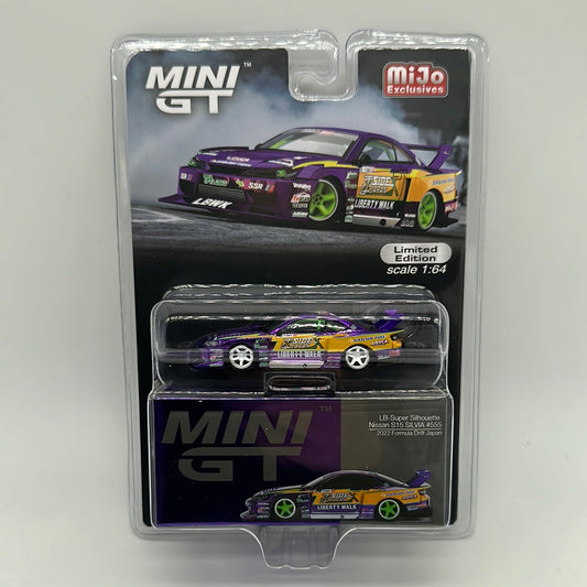 Mini GT Chase #576 - Purple Liberty Walk LB Super Silhouette Nissan S15 Silvia #555