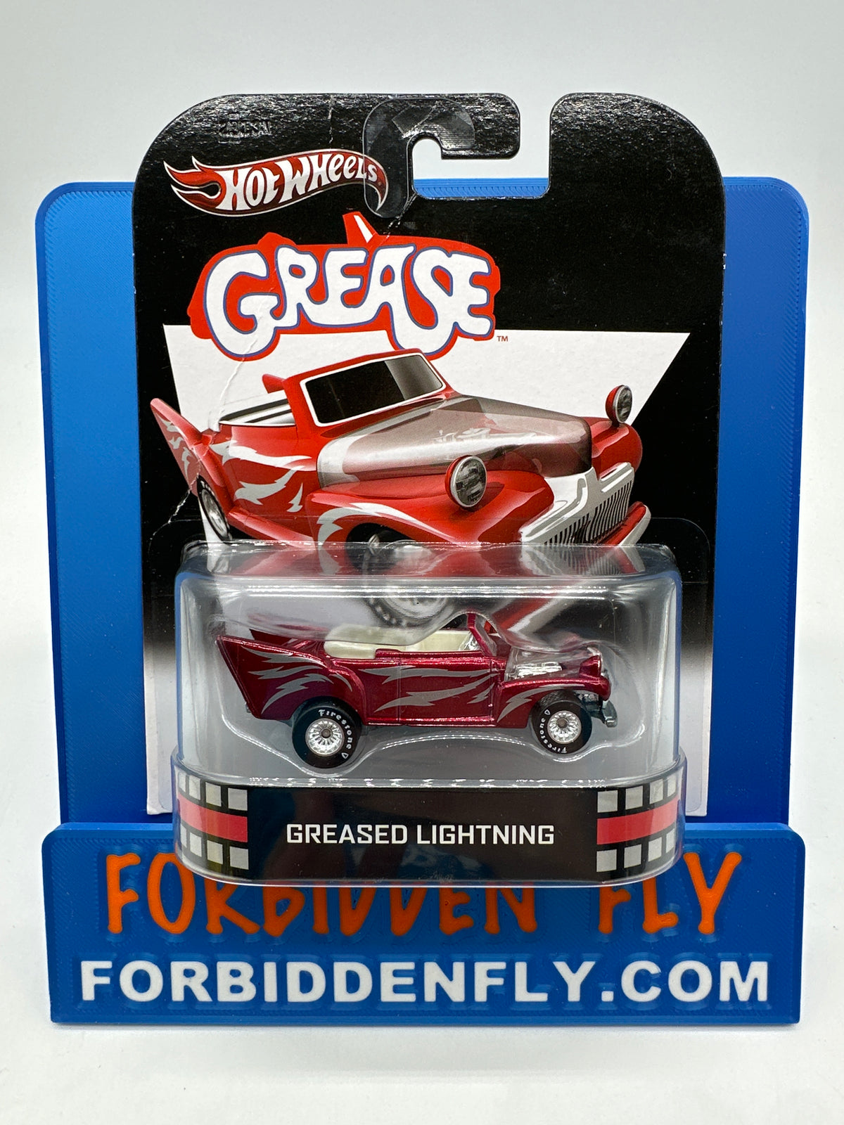 Hot Wheels 2013 Retro Entertainment Premium Single - Grease - Red Greased Lightning (Movie Reel Packaging)