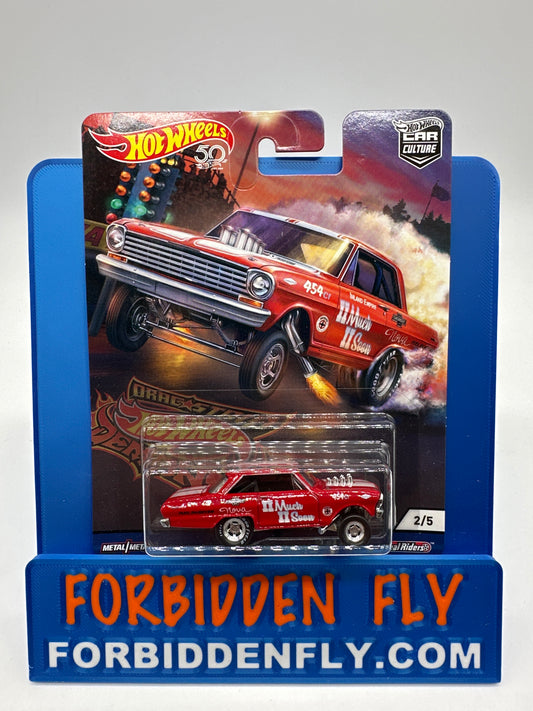 Hot Wheels Car Culture Premium - 2018 Drag Strip Demons Series - #2/5 - ‘63 Chevy Nova