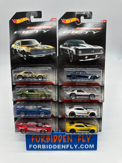 Hot Wheels - 2017 Camaro Fifty Years Series - Walmart Exclusive Complete Set of 8
