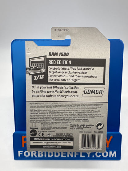 Hot Wheels 2018 Factory Stickered Target Exclusive Red Edition #3/12 - Ram 1500