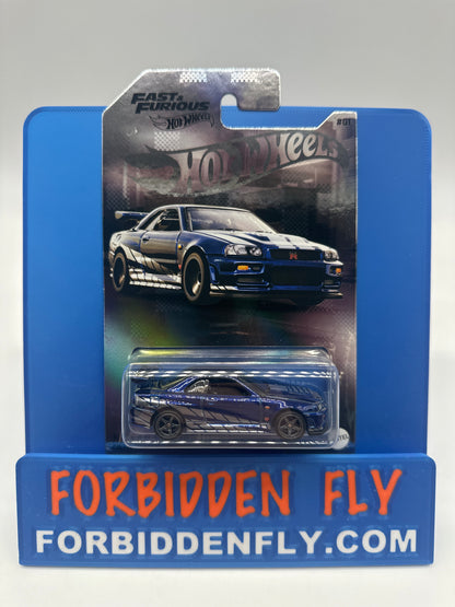 Hot Wheels NFT - Fast & Furious Series - Blue & Silver Nissan Skyline GT-R (BNR34)