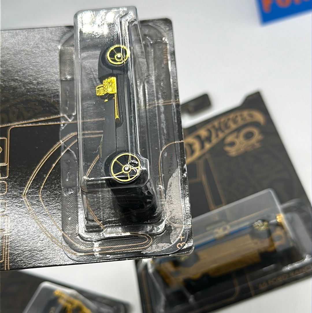 Hot Wheels Mainline - 2018 Black & Gold 50th Anniversary - Set of 6