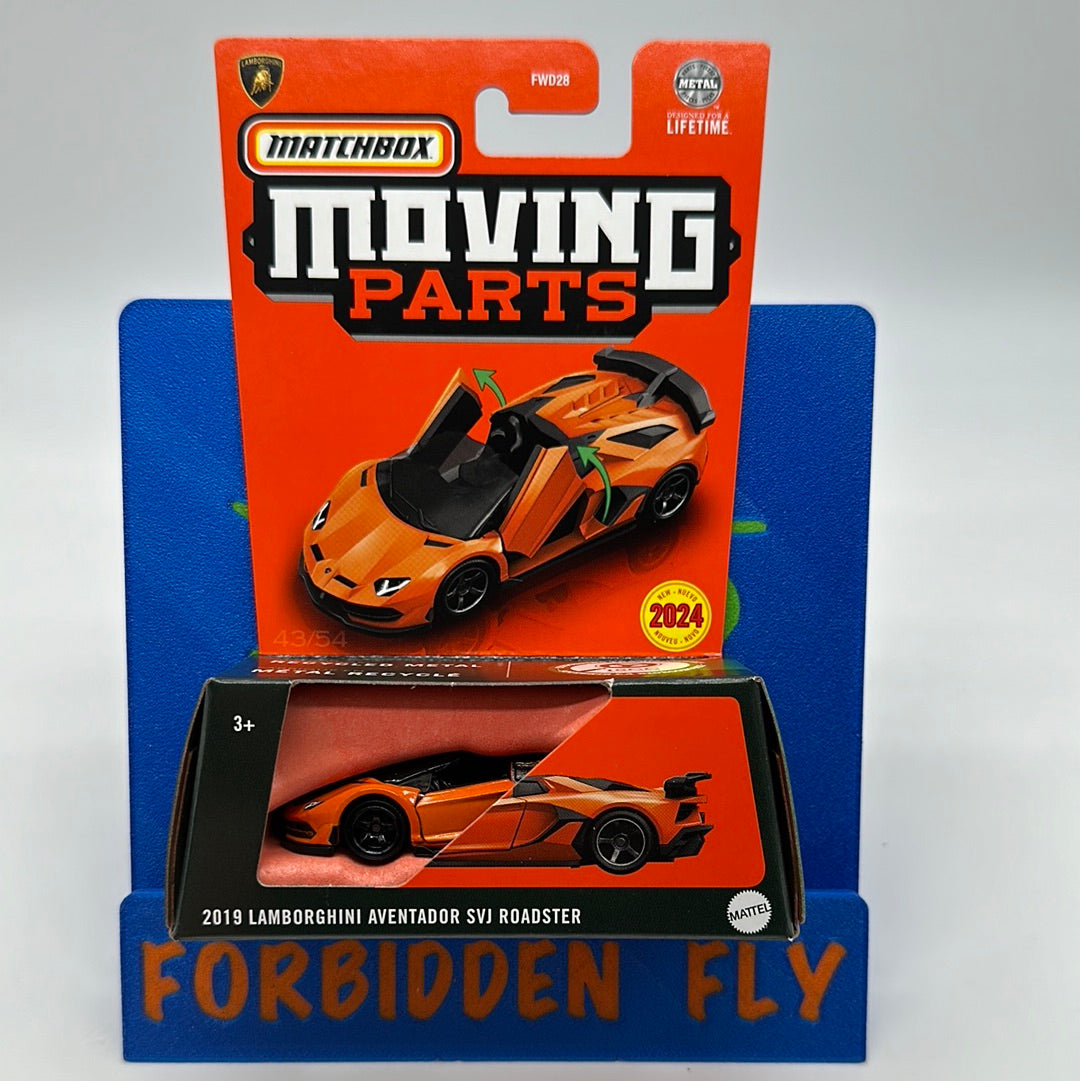 Matchbox Moving Parts Series - Orange 2019 Lamborghini Aventador SVJ Roadster