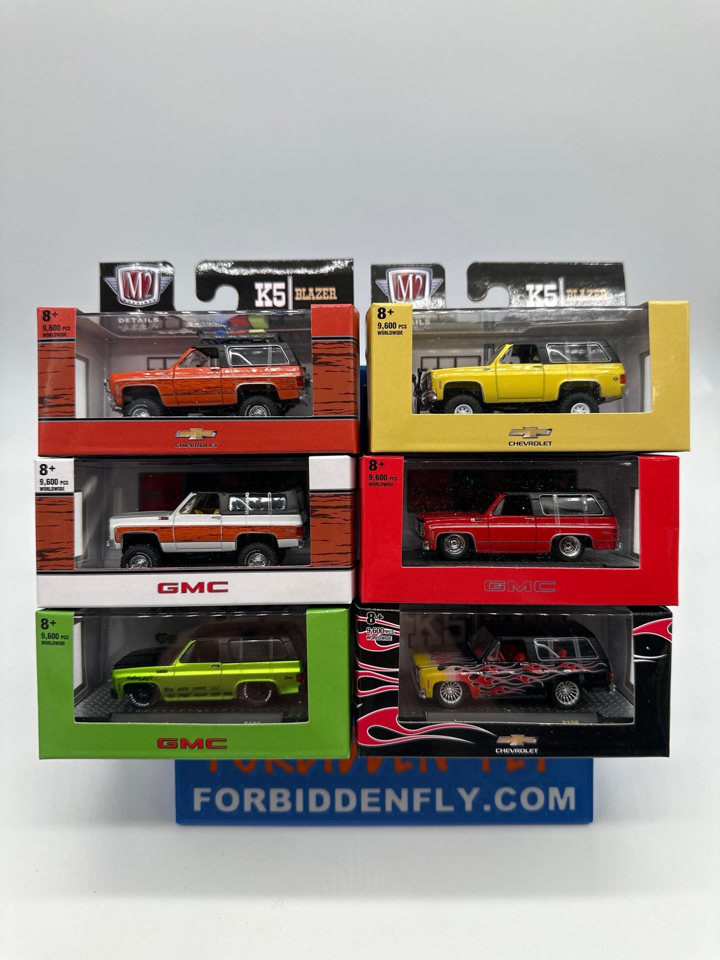M2 Machines Acrylic Boxed Car Set - K5 Blazer & GMC Jimmy Series - Complete Set of 6
