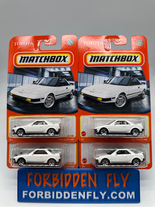 Matchbox - 2021 Mainline #14/100 - 1984 Toyota MR2 - All 4 Variations - White