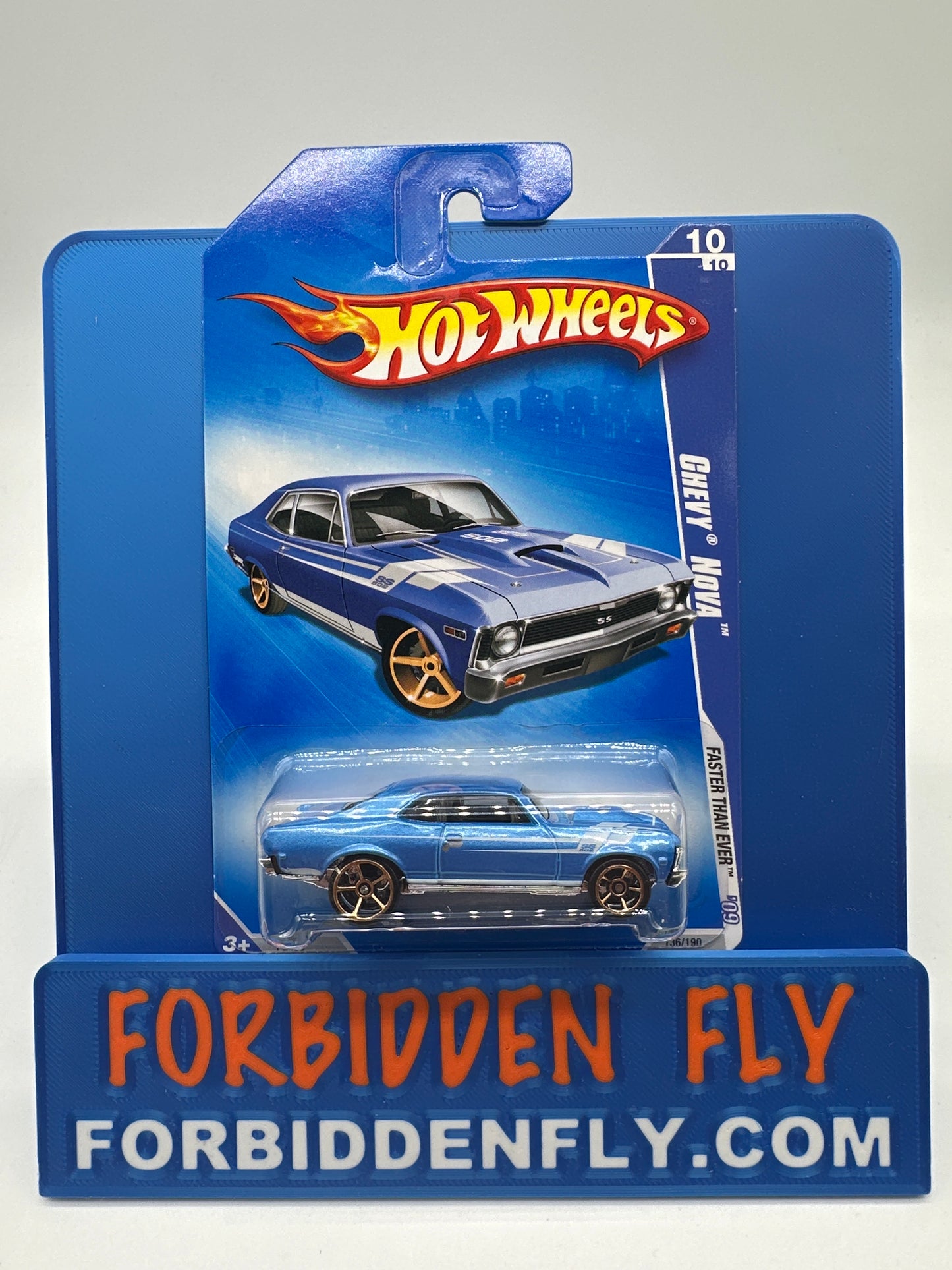 Hot Wheels Mainline - 2009 Faster Than Ever Series - Chevy Nova - Blue