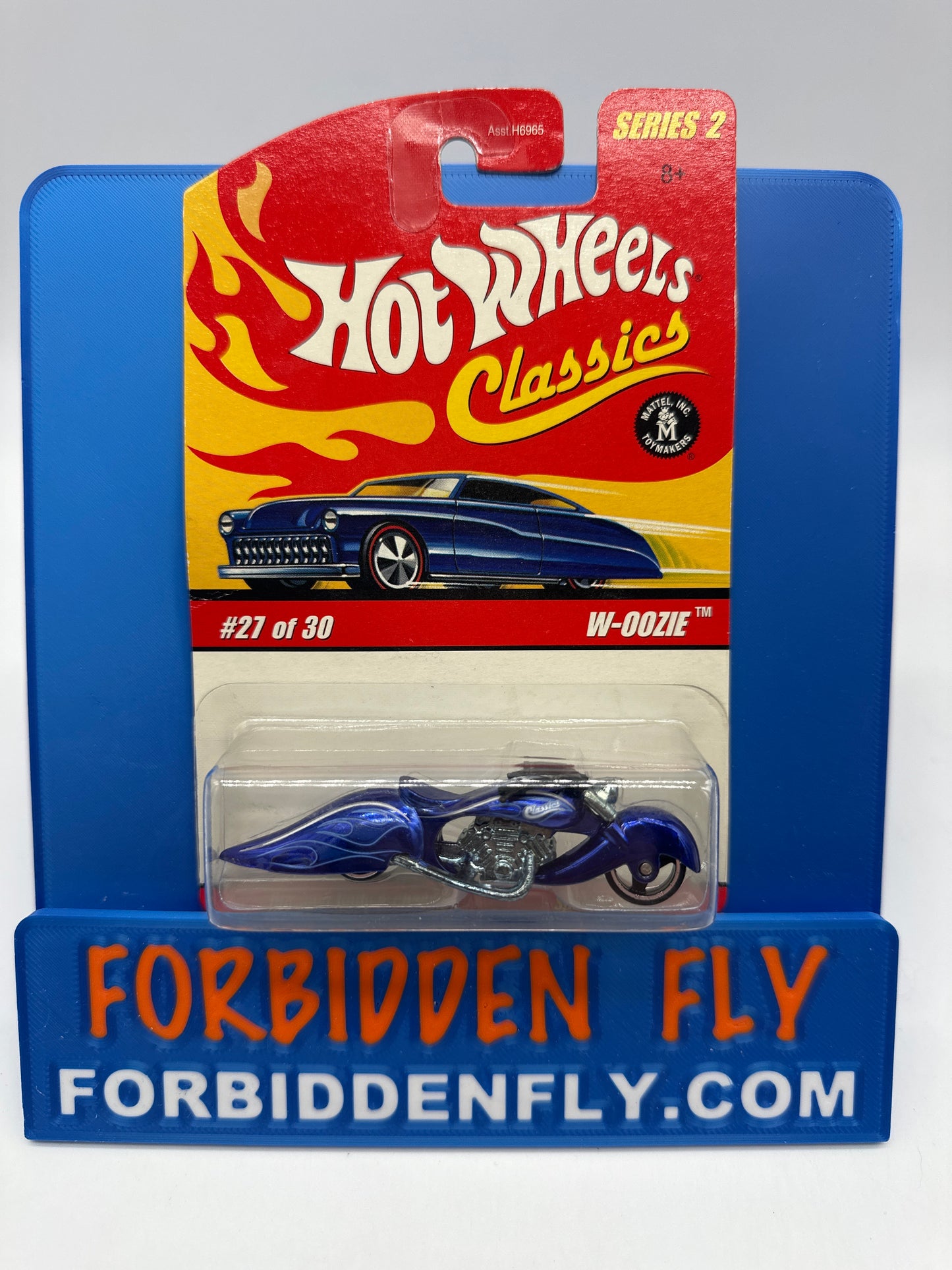Hot Wheels Classics - Series 2 #27 of 30 - Blue W-Oozie (Motorcycle)