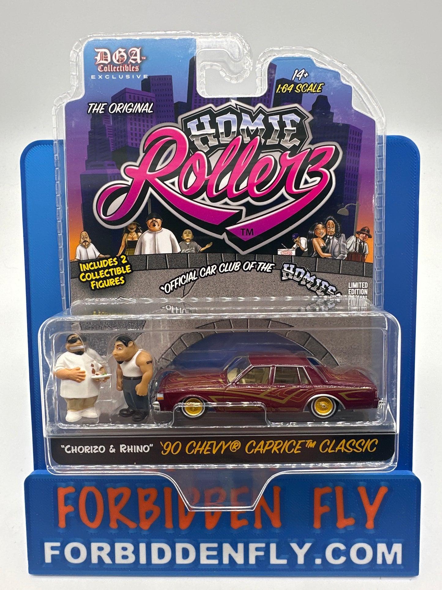GreenLight & DGA Collectibles - 2025 Series 1 Homie Rollerz - ‘99 Chevy Caprice Classic With Chorizo & Rhino Homies