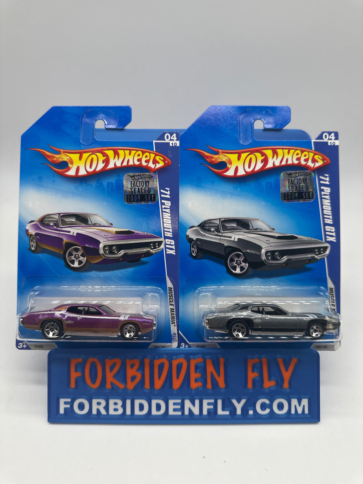 Hot Wheels Mainline - 2009 Factory Stickered - Muscle Mania Series - ‘71 Plymouth GTX - Lot Of 2