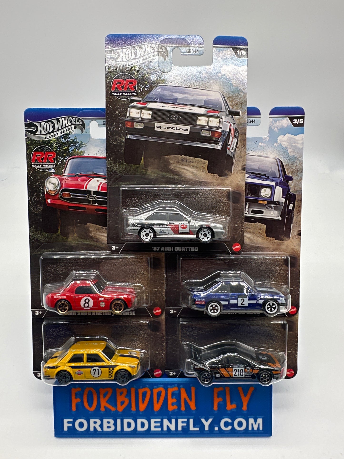 Hot Wheels 2026 Silver Series - Wal Mart Exclusive - Rally Racers Series - Complete Set Of 5