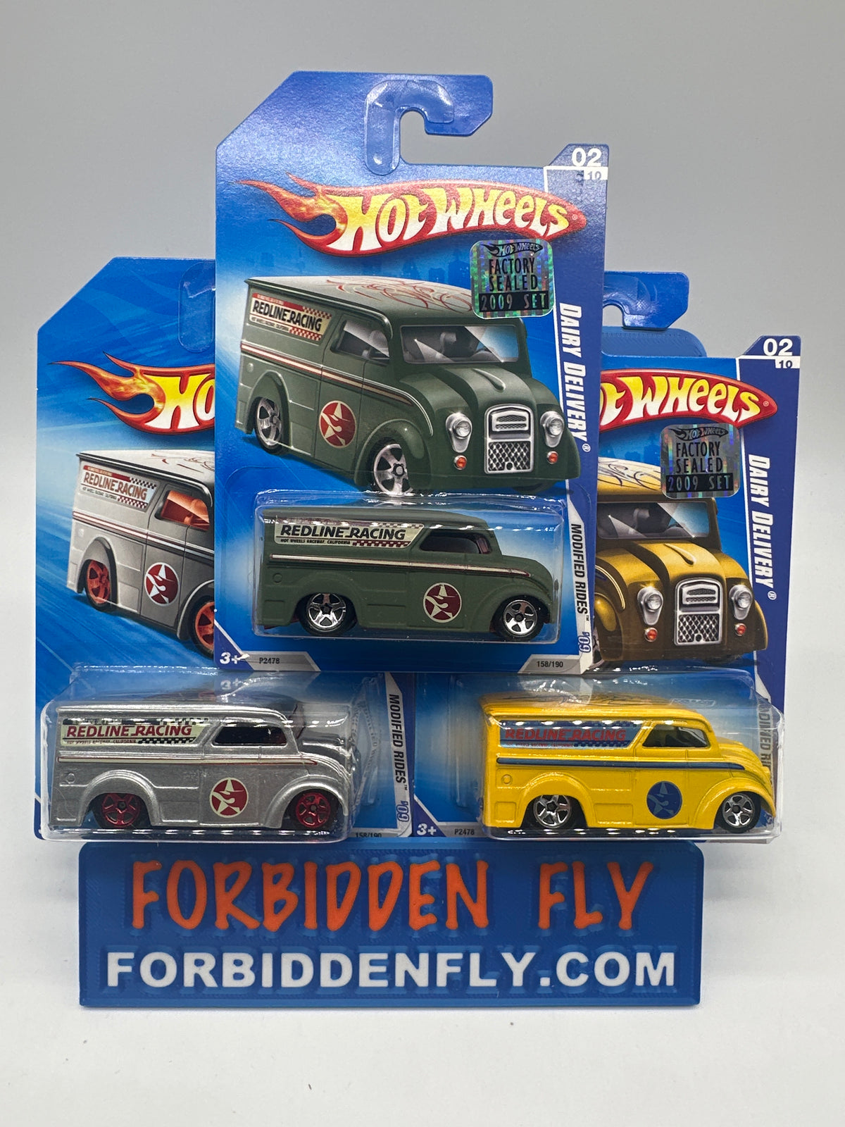 Hot Wheels Mainline - 2009 Factory Stickered - Modified Rides Series - Dairy Delivery - Lot Of 3