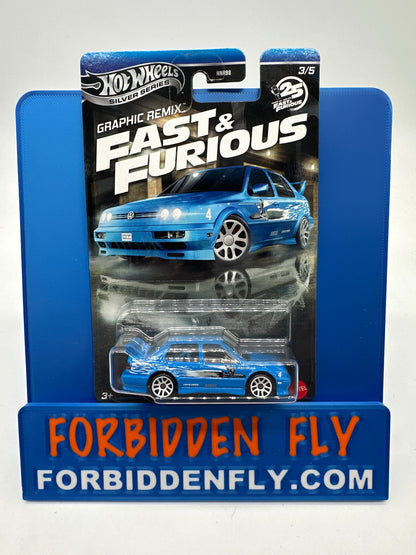 Hot Wheels 2025 Silver Series - Wal Mart Exclusive - Fast & Furious Graphic Remix Series - Complete Set Of 5