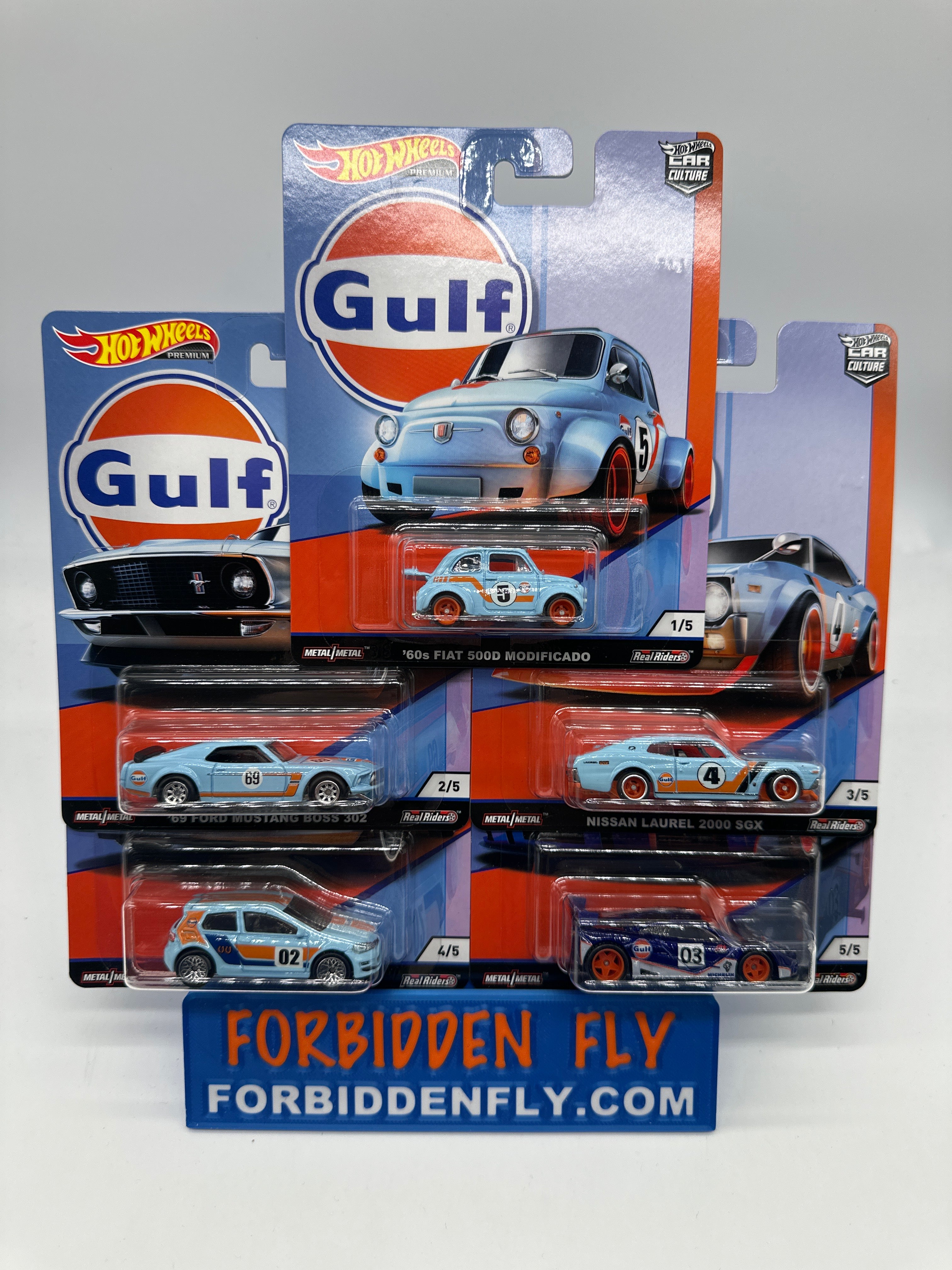 ホットウィール プレミアム Gulf Hot Wheels Car Culture - Gulf Gas Premium Set of 5 – Forbidden Fly