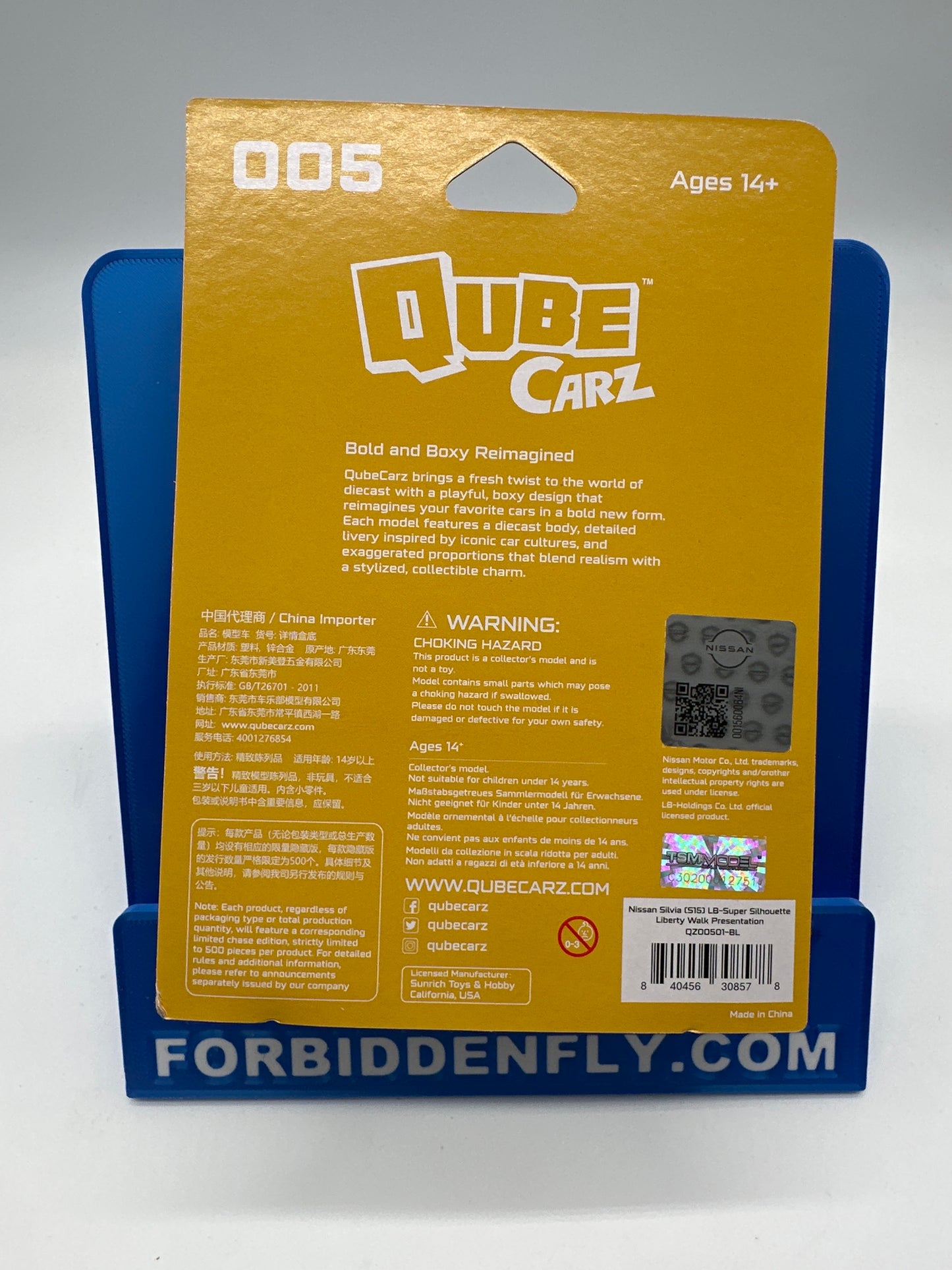 Mini GT Qube Carz - #005 Nissan Silvia (S15) LB-Super Silhouette Liberty Walk Presentation