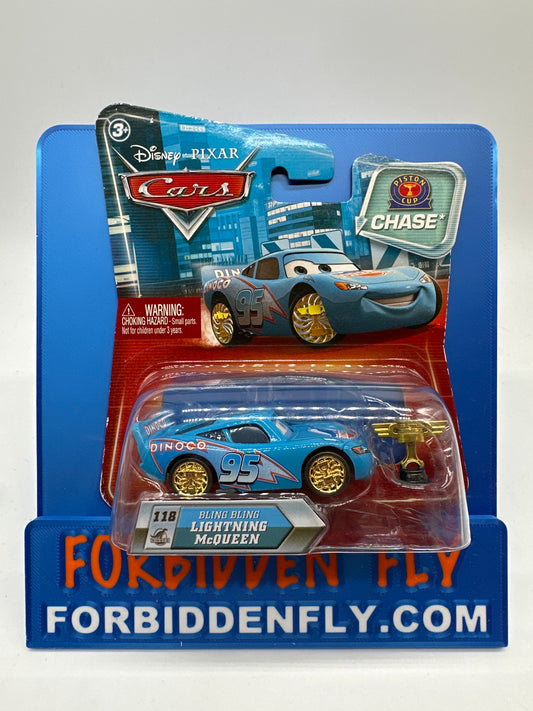 Disney Pixar Cars Movie - Chase Bling Bling Lightning McQueen with Piston Cup