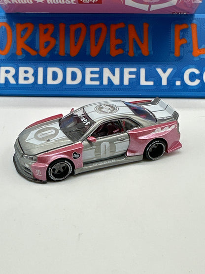 Kaido House (x MiniGT) - Chase #128 - Raw & Pink Nissan Skyline GT-R (R34) Kaido Racing Factory V1