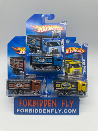 Hot Wheels Mainline - 2009 Factory Stickered - HW City Works Series - Hiway Hauler - Lot Of 3