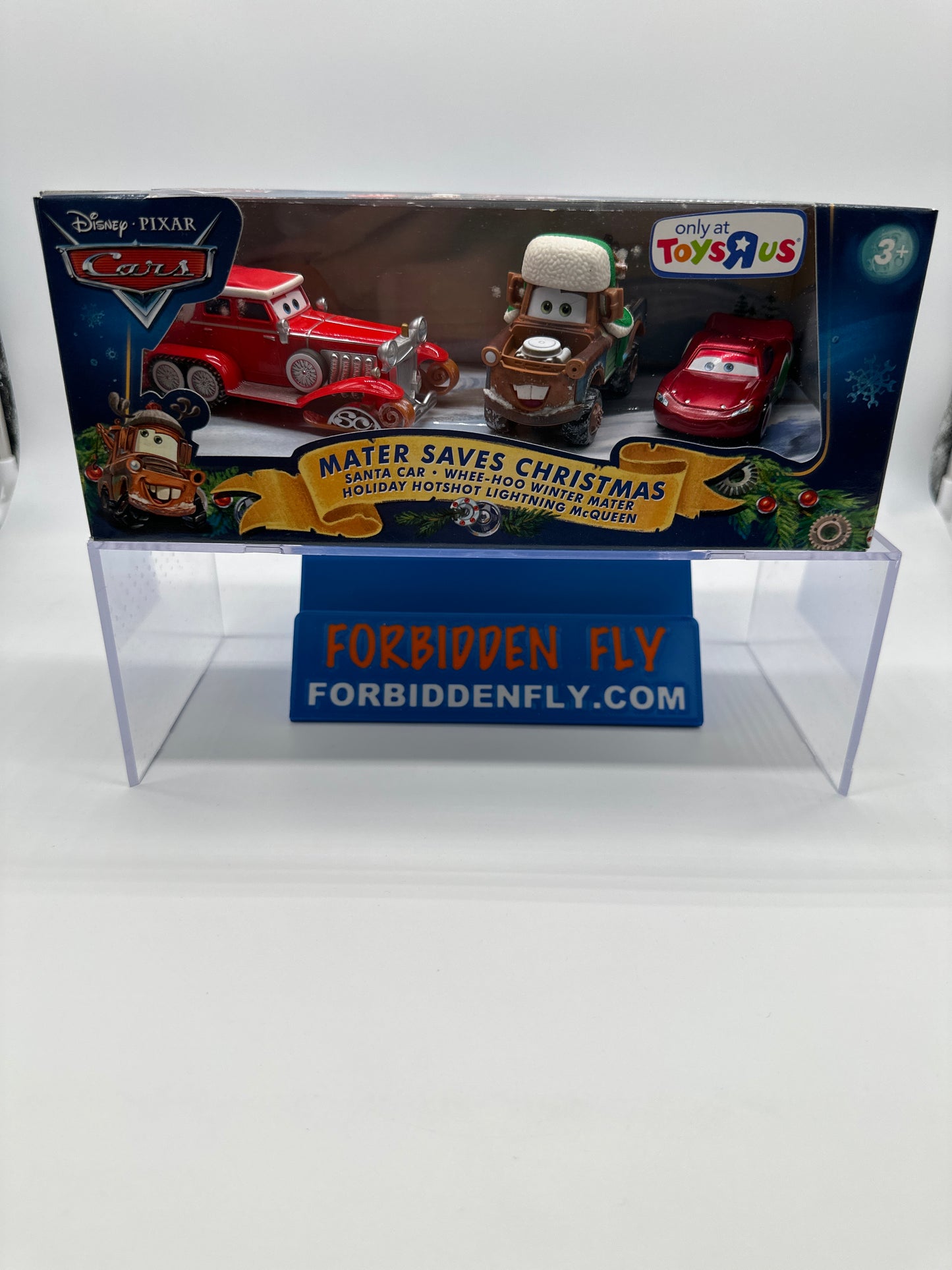 Disney Pixar Cars Movie - Mater Saves Christmas (Three) 3 Pack - Santa Car, Whee-Hoo Winter Mater And Holiday Hotshot Lightning McQueen