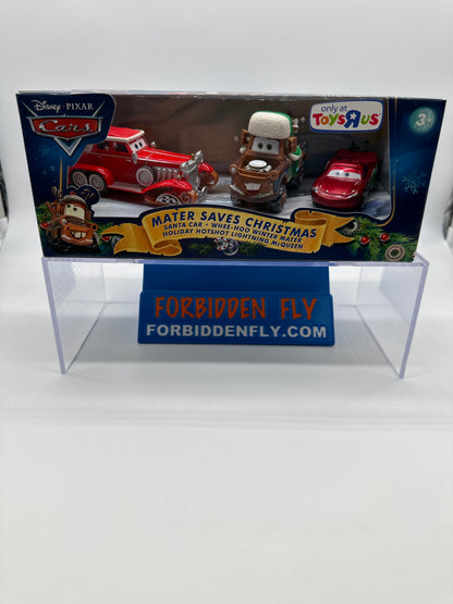 Disney Pixar Cars Movie - Mater Saves Christmas (Three) 3 Pack - Santa Car, Whee-Hoo Winter Mater And Holiday Hotshot Lightning McQueen