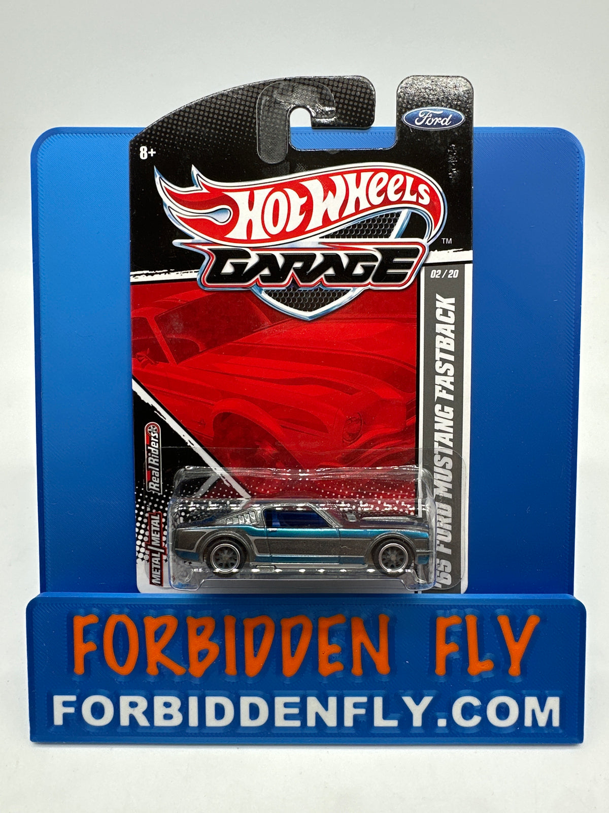 Hot Wheels Premium - HW Garage Series (Ford) - Silver & Blue ‘65 Ford Mustang Fastback (#2/20)