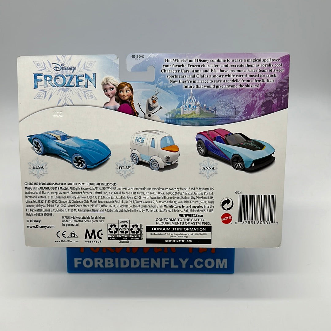 Hot Wheels Character Cars - 2019 Disney Series - Frozen 3 Pack