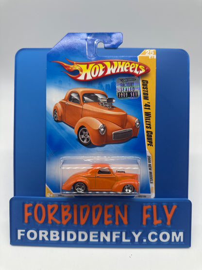 Hot Wheels Mainline - 2009 Factory Stickered - 2009 New Model Series - Custom ‘41 Willys Coupe - Lot Of 2