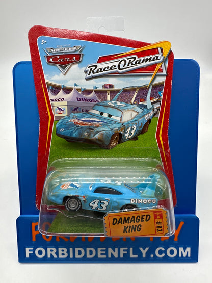 Disney Pixar Cars Movie - Race O Rama - Damaged King (Strip Weathers)