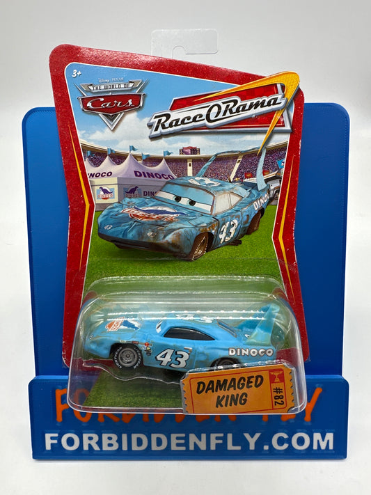 Disney Pixar Cars Movie - Race O Rama - Damaged King (Strip Weathers)