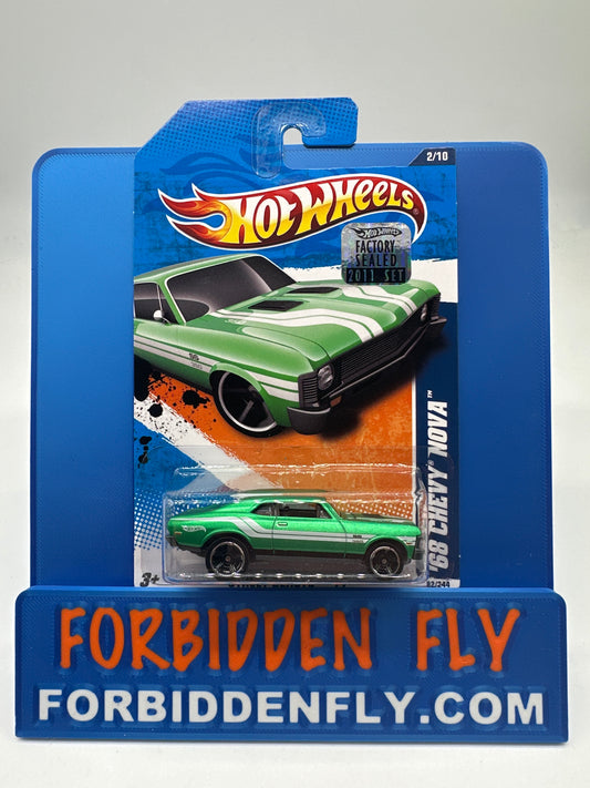Hot Wheels 2011 Factory Sticker - ‘68 Chevy Nova - Green