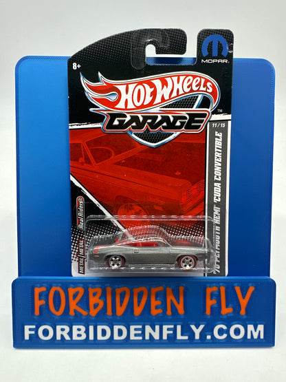 Hot Wheels Premium - HW Garage Series (Mopar) - Matte Grey ‘70 Plymouth Hemi Cuda Convertible (#11/15)