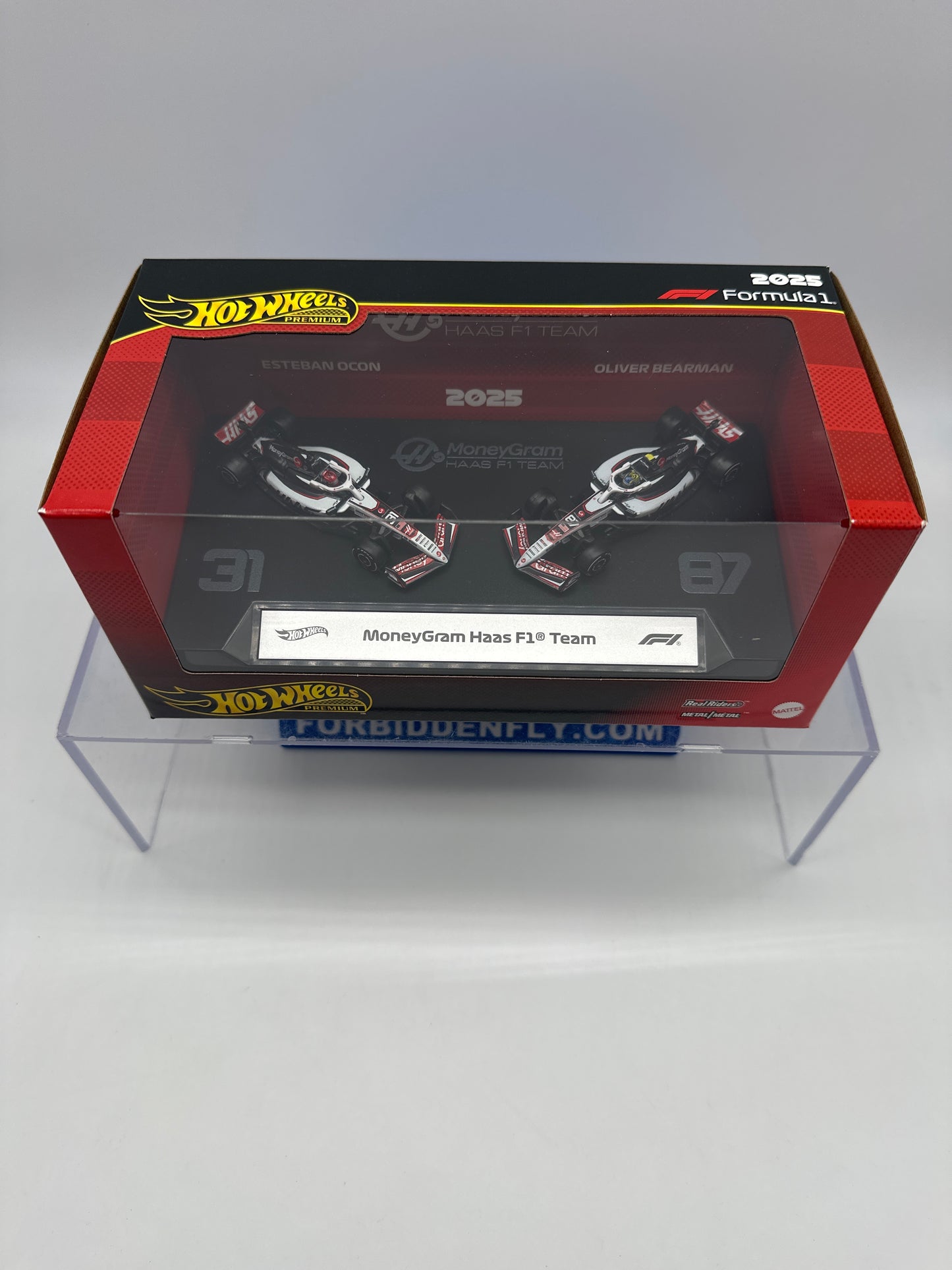 Hot Wheels 2025 Formula 1 Premium Series - Two Pack - MoneyGram Haas F1 Team (#31 Esteban Ocon & #87 Oliver Bearman)
