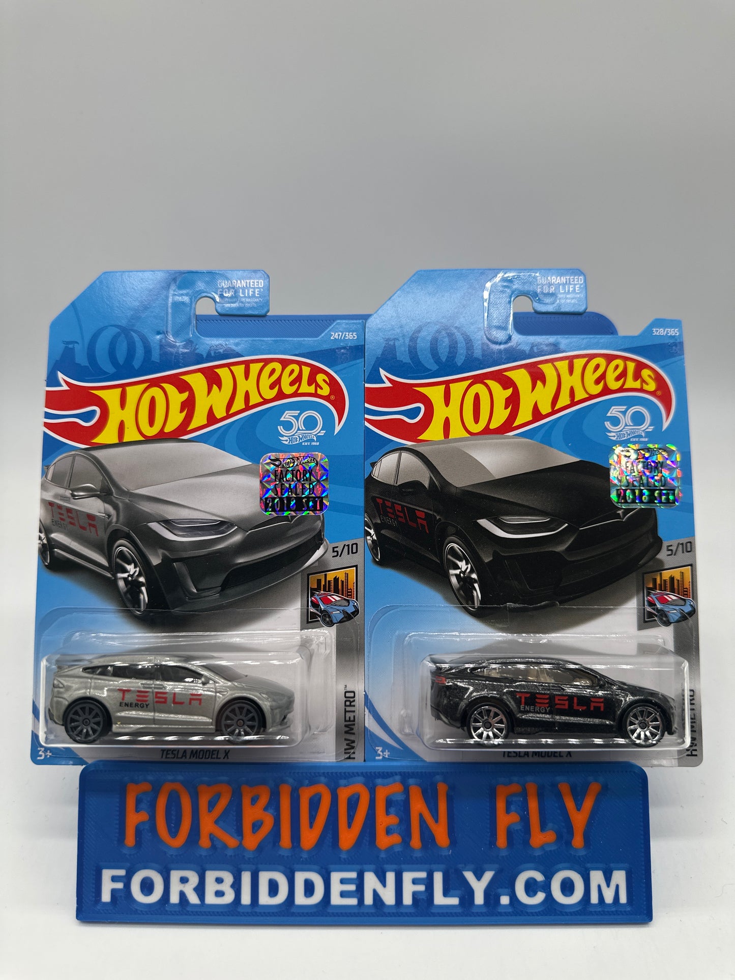 Hot Wheels Mainline - Factory Stickered 2018 - Tesla Model X - Lot Of 2