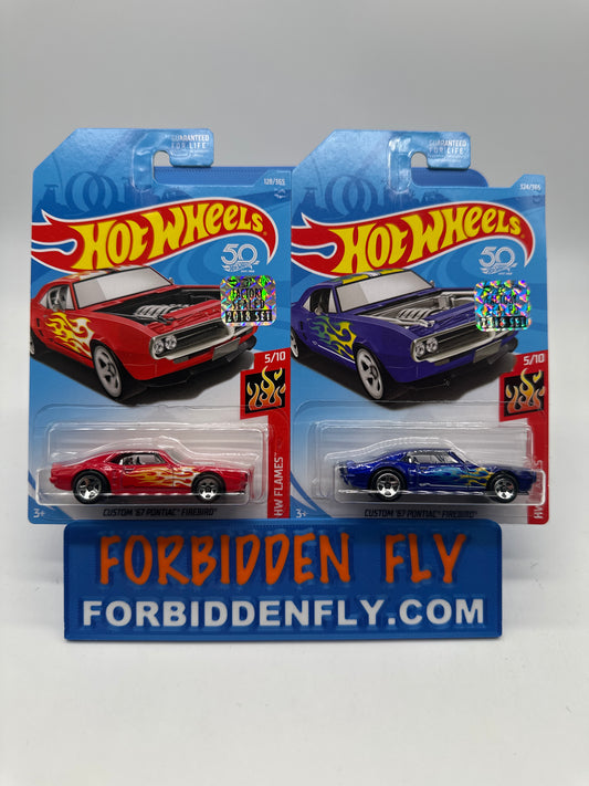 Hot Wheels Mainline - Factory Stickered 2018 - Custom ‘67 Pontiac Firebird - Lot Of 2
