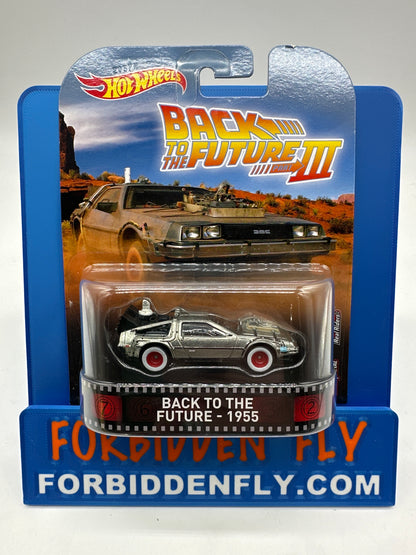 Hot Wheels 2017 Retro Entertainment Premium Single - Back to the Future Part III - Back to the Future - 1955 (Desert Card) (Movie Reel Packaging)