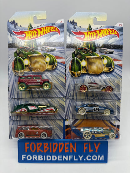 Hot Wheels - Wal Mart Exclusive 2019 Holiday Hot Rods Series - Complete Set of 6
