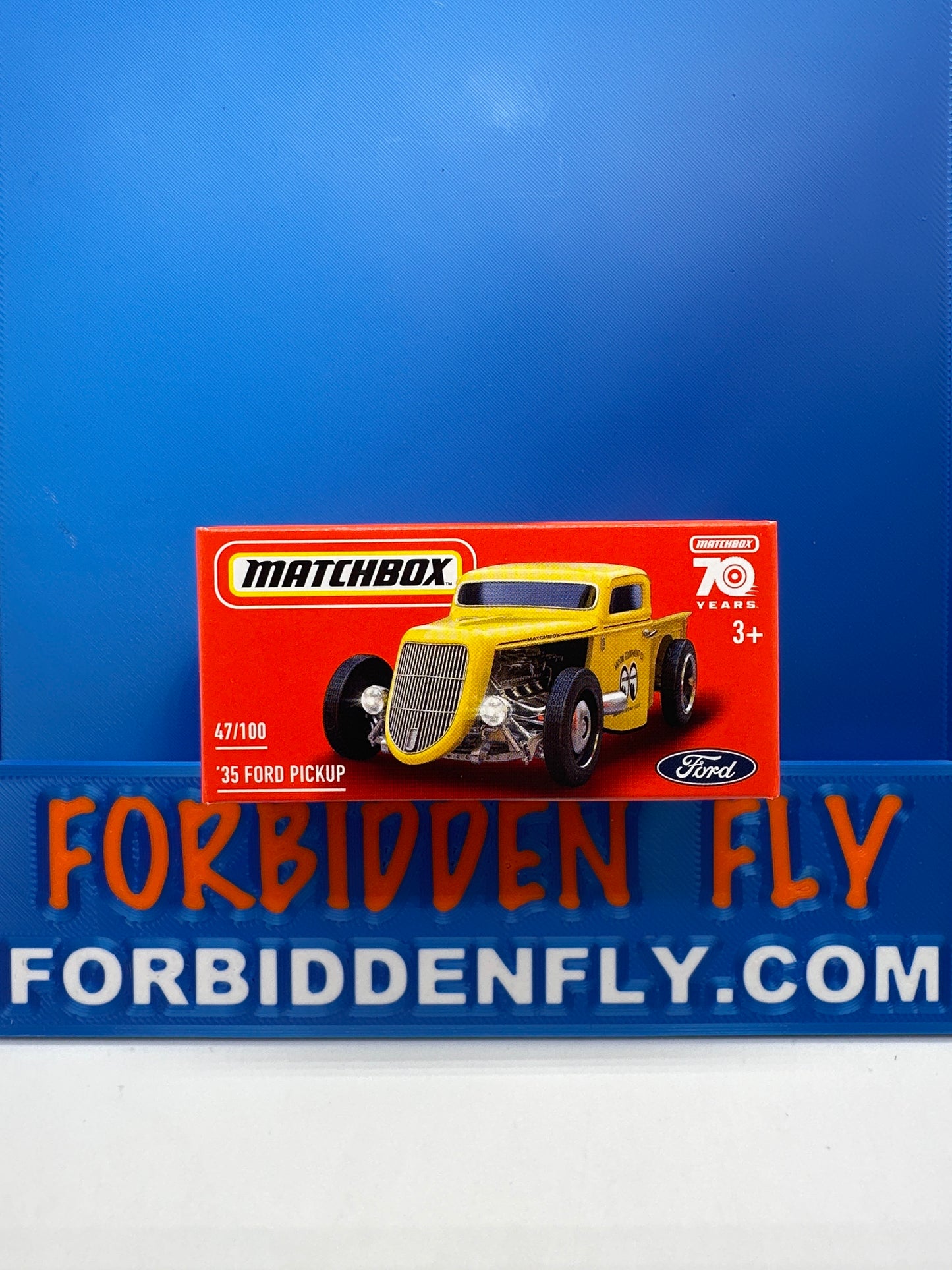 Matchbox Power Grabs 2024 - #47/100 - ‘35 Ford Pickup - Mooneyes Deco - Yellow