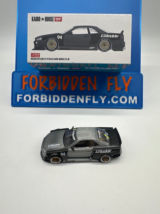 Kaido House (x MiniGT) - Raw Chase #222 - Nissan Skyline GT-R (R34) Kaido Works V2