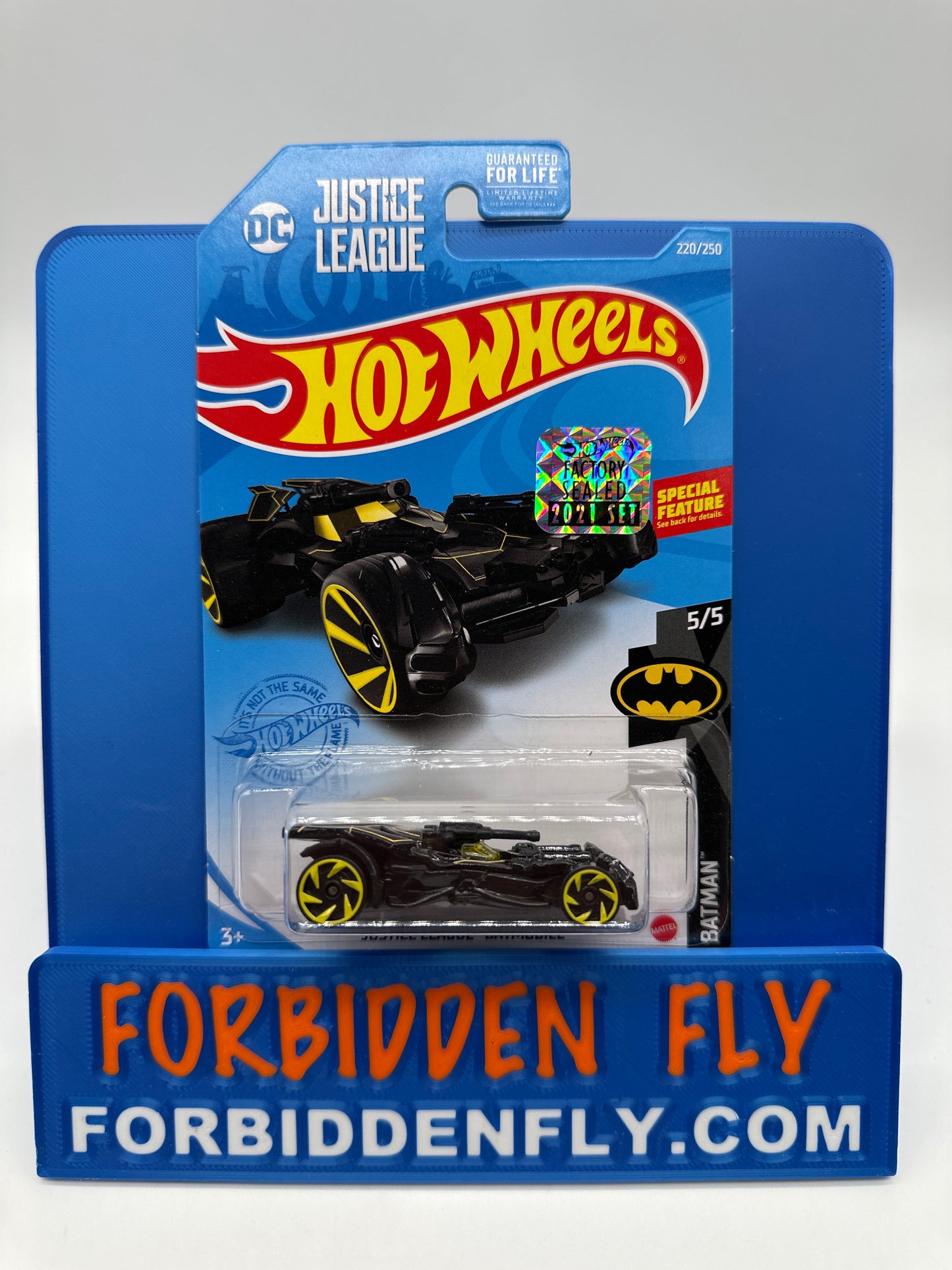 Hot Wheels Regular Treasure Hunt - 2021 N Case - Factory Stickered - Justice League Batmobile