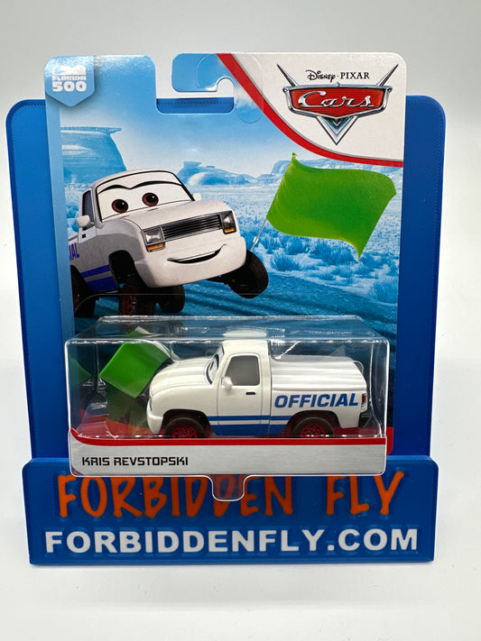 Disney Pixar Cars Movie - Florida 500 Series - Kris Revstopski With Green Flag