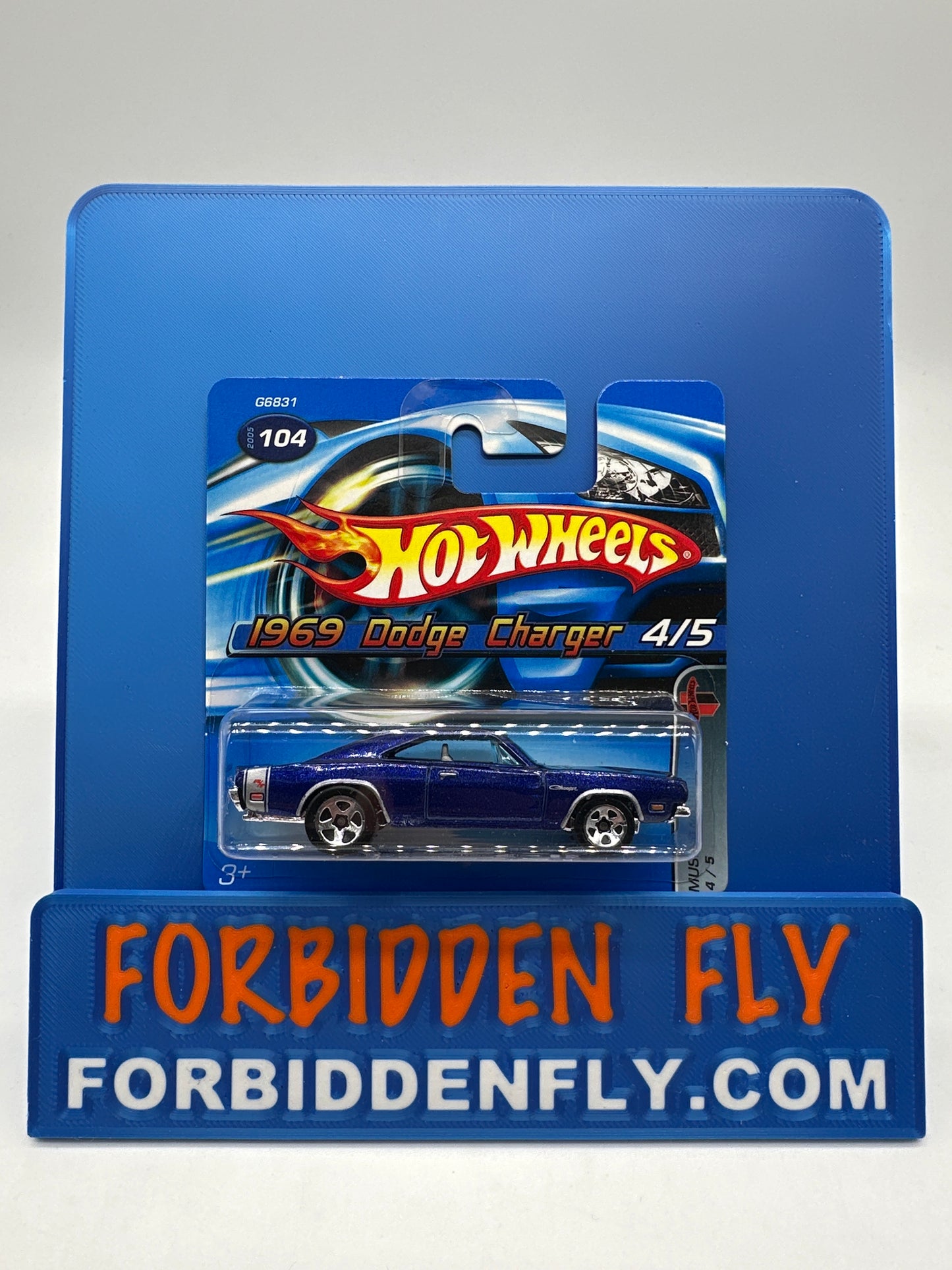 Hot Wheels 2005 Muscle Mania Series - 1969 Dodge Charger - Blue - Short Card