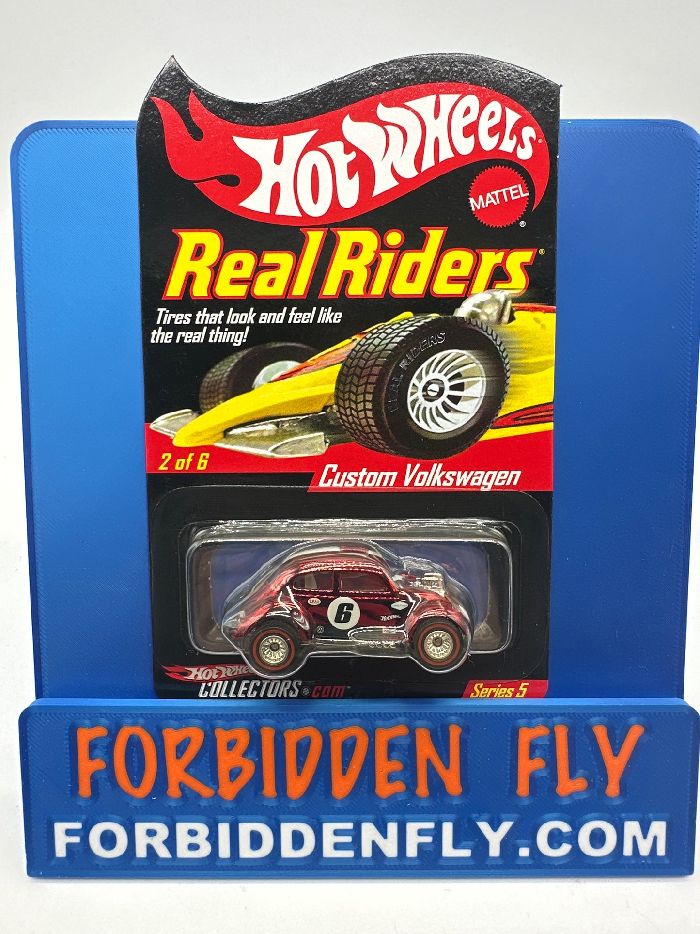 Hot Wheels RLC Red Line Club - Real Riders Series 5 - Red Custom Volkswagen Beetle