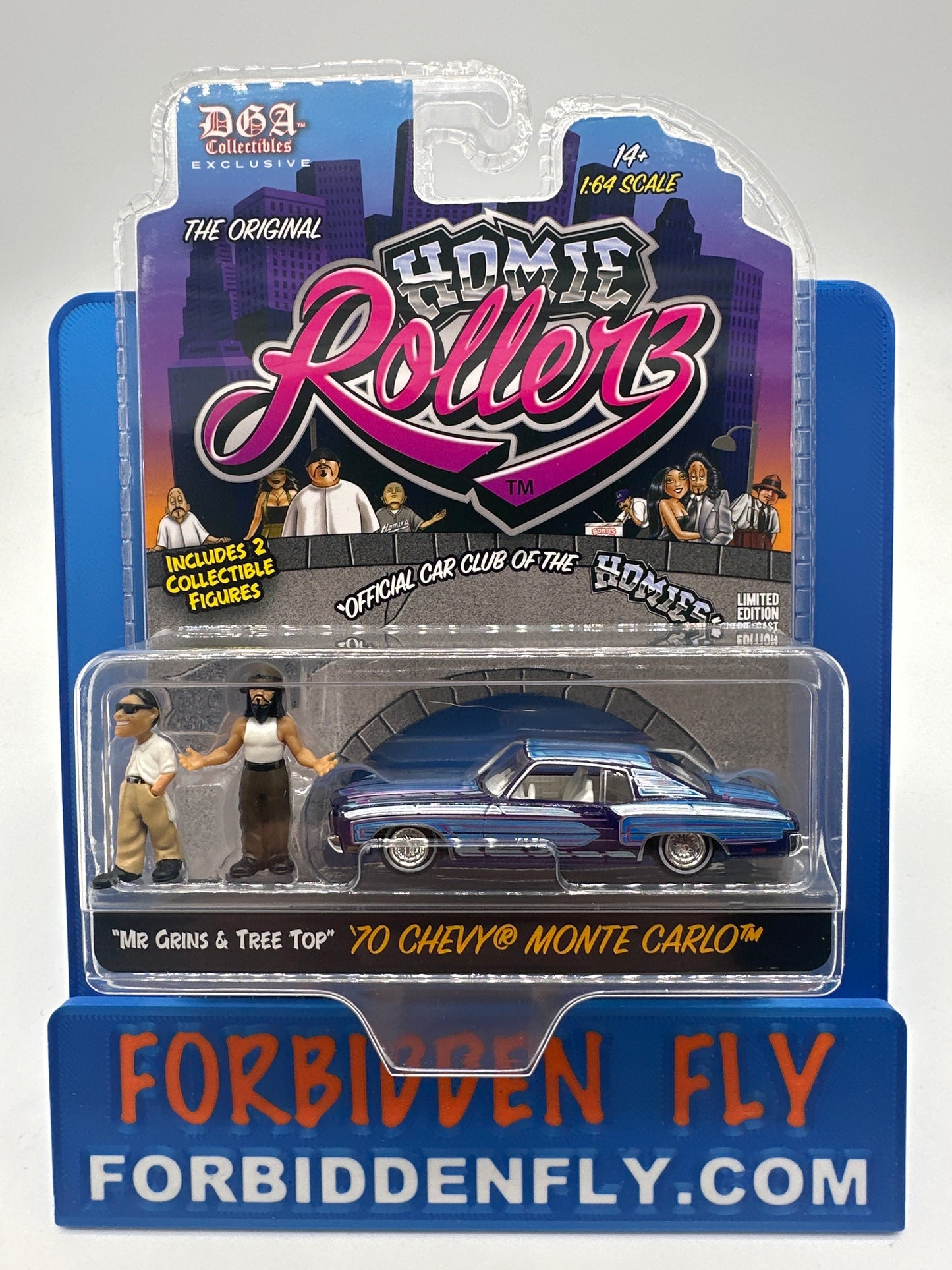 GreenLight & DGA Collectibles - 2025 Series 1 Homie Rollerz - ‘70 Chevy Monte Carlo With Mr. Grins & Tree Top Homies