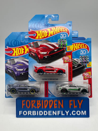 Hot Wheels Mainline - Factory Stickered 2018 - Custom ‘15 Ford Mustang - Lot Of 3