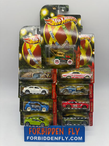 Hot Wheels - Wal Mart Exclusive 2011 Holiday Hot Rods Series - Complete Set of 9