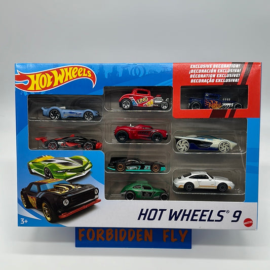 Hot Wheels 9 Pack - 2021 w/ Exclusive Blue Bone Shaker